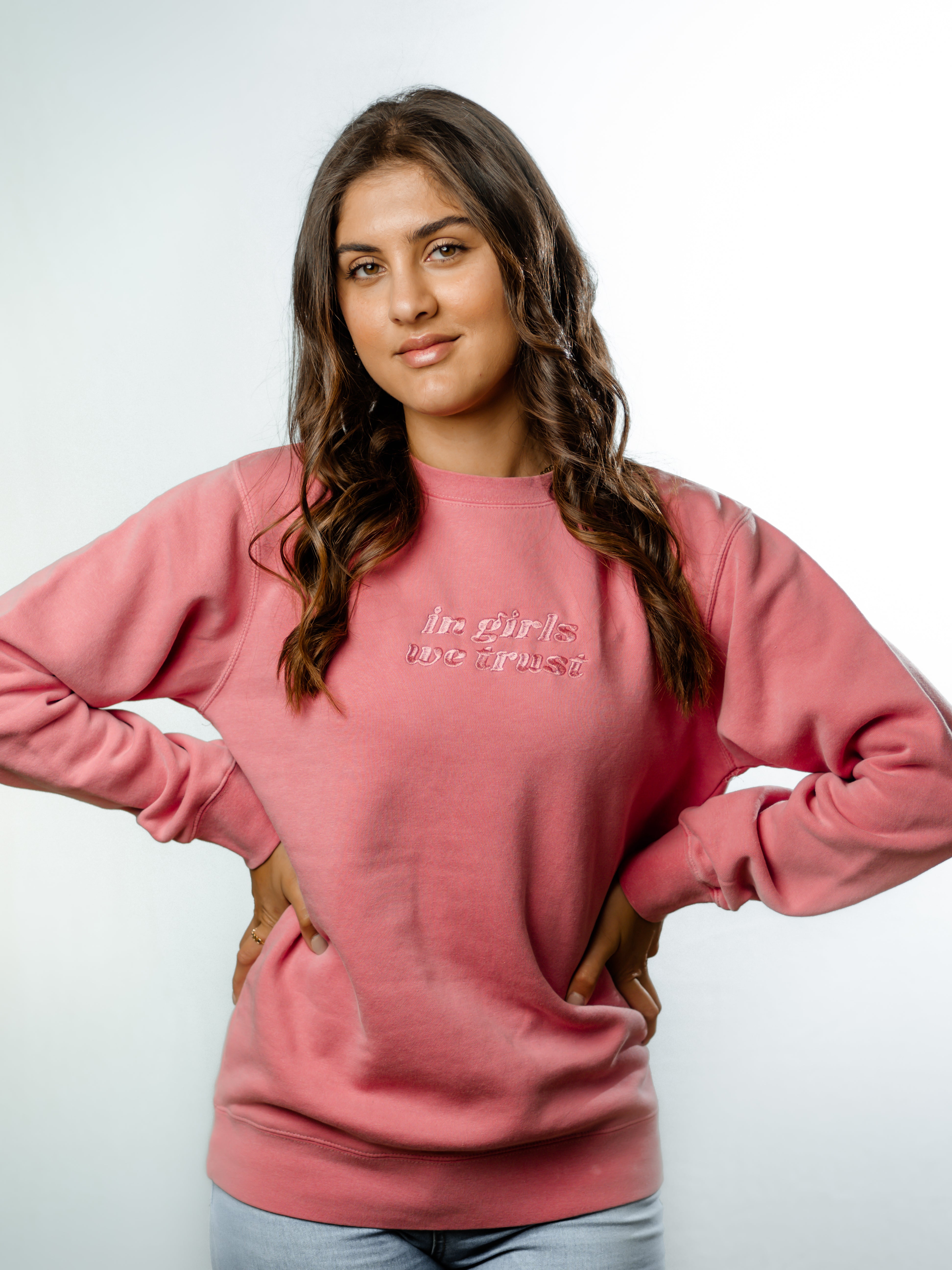 Girls shop crewneck sweatshirt